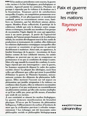 cover image of Paix et guerre entre les nations